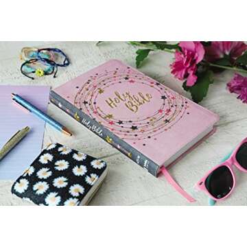 NIV, Bible for Kids, Flexcover, Pink/Gold, Red Letter, Comfort Print: Thinline Edition
