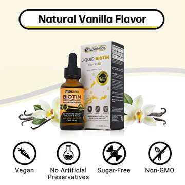 Max Absorption Biotin Liquid Drops 10000mcg for Hair Growth