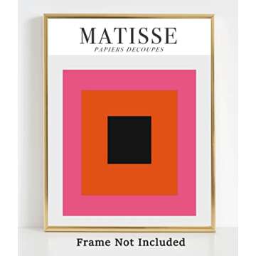 WESTBROOK DESIGN STUDIO Matisse-Inspired No.30 Wall Art Prints. Set of 3-11x14 UNFRAMED Abstract, Minimalist Aesthetic Wall Decor. Orange, Pink, Gray on White.