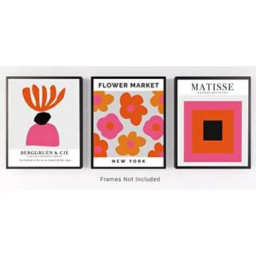 Matisse-Inspired Wall Art Prints Set of 3 Unframed