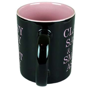 Funny Guy Mugs Classy Sassy and A Bit Smart Assy Ceramic Coffee Mug - 11oz - Ideal Funny Coffee Mug for Women and Men - Hilarious Novelty Coffee Cup with Witty Sayings