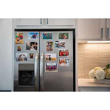 Magtech Magnetic Pocket Picture Frame, White, Holds 4 x 6 Inches Photos, 10 Pack (14610)