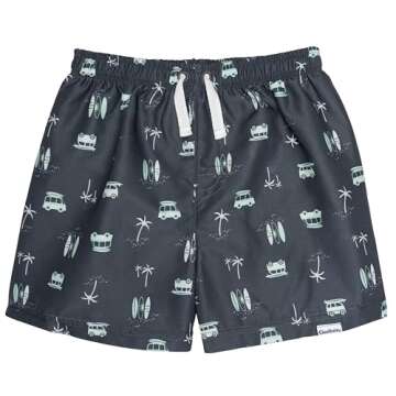 Gerber Boys' Toddler 2-Pack Swim Trunks, Surf, 6-9 Months