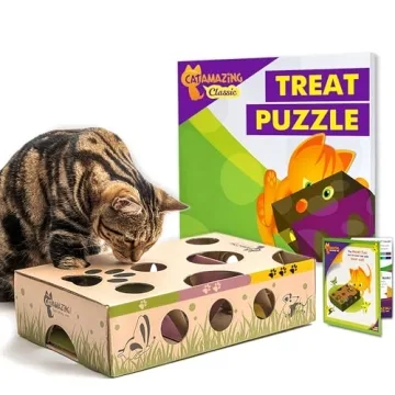 Cat Amazing Classic - Interactive Cat Puzzle Feeder for Indoor Cats