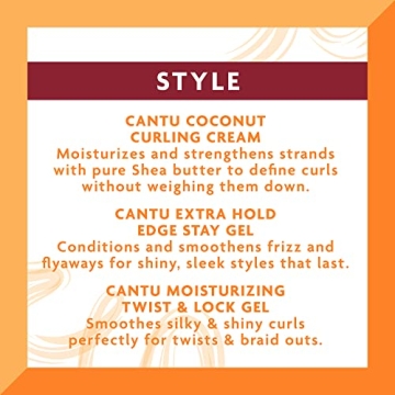 Cantu Hair Treatment Kit with Coconut Curling Cream and Gel