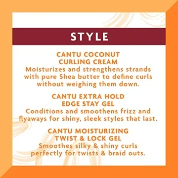 Cantu Hair Treatment Kit with Coconut Curling Cream and Gel