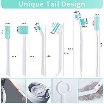 Lumkew 8-in-1 Small Cleaning Brushes for Tight Spaces
