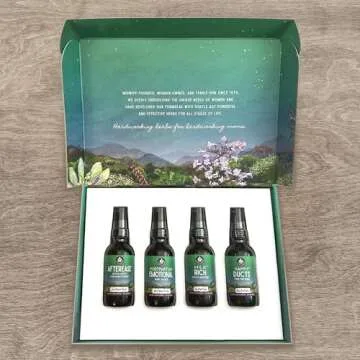 WishGarden Herbs Postpartum Essentials Kit with Gift Box - Post partum Essentials for New Mom w/AfterEase, Happy Ducts, Milk Rich & Baby Blues, Supports Contractions, Breastfeeding & Postpartum Mood