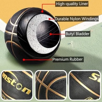 Senston Premium Rubber Basketball Size 7 Indoor Outdoor