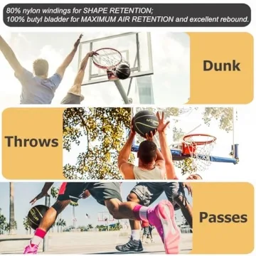 Senston Premium Rubber Basketball Size 7 Indoor Outdoor