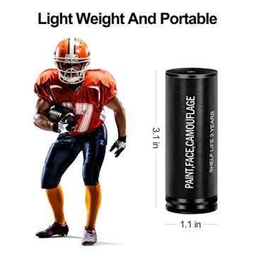 6-Pack Baseball Stick Sports Eye Black, Football Face Paint Eyeblack Outdoor Sports Eye Black for Ba...