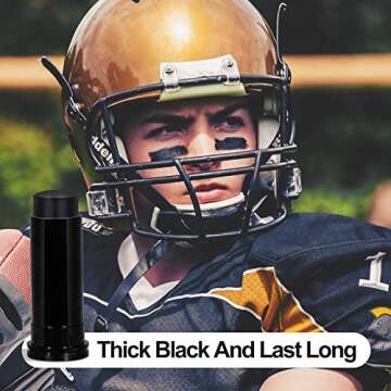 6-Pack Baseball Stick Sports Eye Black, Football Face Paint Eyeblack Outdoor Sports Eye Black for Baseball Softball Lacrosse Anti Glare Sun and Stadium Light Halloween Cosplay Costume Parties