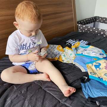 BIG ELEPHANT Baby Boys' 10 Pack Toddler Potty Training Pants 100% Cotton Underpants, 2T