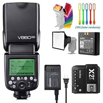 Godox V860II-C E-TTL High-Speed Sync 1/8000s 2.4G GN60 Li-ion Battery Camera Flash Speedlite Speedli...