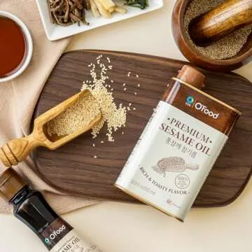 Chung Jung One O’Food Premium Sesame Oil, 5.4 Fl Oz, 100% Pure Sesame Seed Oil, Korean-Style Toasted, Rich and Nutty Flavor, Good for Cooking, Stir-fry, Noodles, Dressing, Drizzle