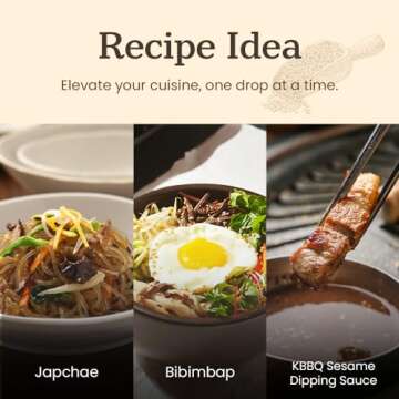 Chung Jung One O’Food Premium Sesame Oil, 5.4 Fl Oz, 100% Pure Sesame Seed Oil, Korean-Style Toasted, Rich and Nutty Flavor, Good for Cooking, Stir-fry, Noodles, Dressing, Drizzle