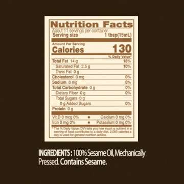 Chung Jung One O’Food Premium Sesame Oil, 5.4 Fl Oz, 100% Pure Sesame Seed Oil, Korean-Style Toasted, Rich and Nutty Flavor, Good for Cooking, Stir-fry, Noodles, Dressing, Drizzle