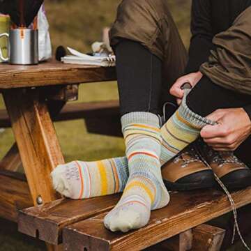 Farm to Feet Ultralight Crew Merino Wool Socks for All Seasons