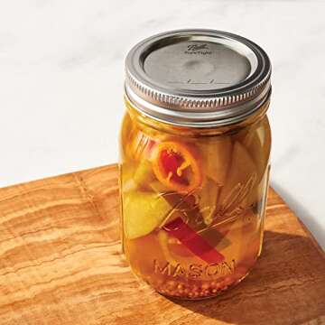 Ball Regular Mouth Pint Canning Jars - Perfect for Preserving Homemade Goodies and Gifting!