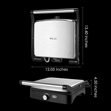 OSTBA 4-Slice Panini Press Grill with Temperature Control