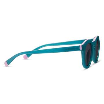 Peepers by PeeperSpecs Women's Beverly Shores Polarized Sunglasses Round, Teal, No Correction