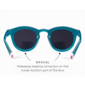 Peepers by PeeperSpecs Women's Beverly Shores Polarized Sunglasses Round, Teal, No Correction