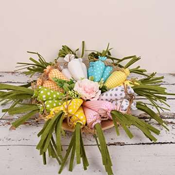 SAING Easter Carrot Set - 5 Colorful Stuffed Decor