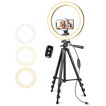 10” Dimmable Ring Light with Adjustable Tripod Stand