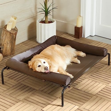 RRPETHOME Large Elevated Cooling Dog Bed for Large Dogs, Outdoor Pet Cot
