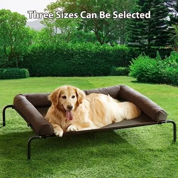 RRPETHOME Large Elevated Cooling Dog Bed for Ultimate Comfort