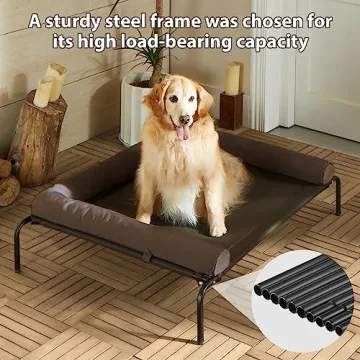 RRPETHOME Large Elevated Cooling Dog Bed for Ultimate Comfort