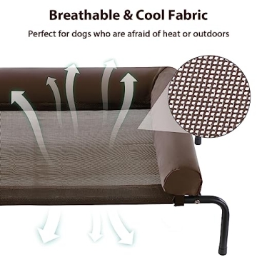 RRPETHOME Large Elevated Cooling Dog Bed for Ultimate Comfort