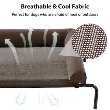 RRPETHOME Large Elevated Cooling Dog Bed for Ultimate Comfort
