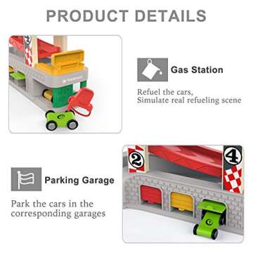 TOP BRIGHT Car Ramp Toy for Toddlers 1-3 Years Old