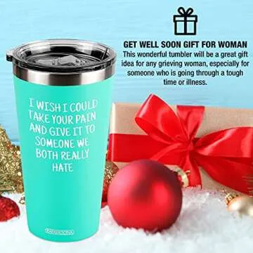 MUNA Christmas Breast Cancer Gifts For Women, Get Well Soon Thinking Of You Gifts, Sympathy, Feel Better, After Surgery, Grieving, Condolences, Divorce, Sorry Your Loss, Care Package Mint