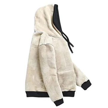 Haellun Womens Casual Winter Warm Fleece Sherpa Lined Pullover Hooded Sweatshirt (Black, Medium)