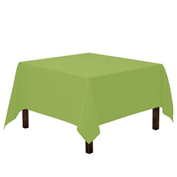 Gee Di Moda Square Tablecloth - 52 x 52 Inch Apple Green Table Cloth for Small Square or Round Table...
