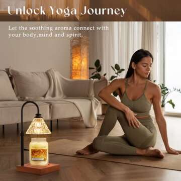 MAKYTWOW Candle Warmer Lamp with Dimmer, 2H/4H/8H Timer, Compatible with Yankee Candle Large Jar Candle, Home Decor Gift for her, Birthday Gift for mom, Home Scented Jar Candles Heater,Black Wood