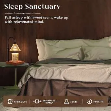 MAKYTWOW Candle Warmer Lamp with Dimmer, 2H/4H/8H Timer, Compatible with Yankee Candle Large Jar Candle, Home Decor Gift for her, Birthday Gift for mom, Home Scented Jar Candles Heater,Black Wood