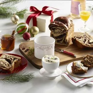 Butter Bell - The Original Butter Bell crock by L Tremain, a Countertop French Ceramic Butter Dish Keeper for Spreadable Butter, Antique Collection, White Linen