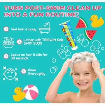 TRISWIM Kids Natural Tear-Free Shampoo and Body Wash