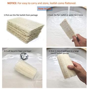 MAYMII·HOME Organic Loofah Sponges for Eco-Friendly Care