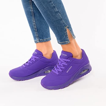 Skechers Women's Uno-Night Shades Sneaker, Purple, 8.5