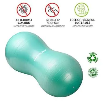 INPANY Peanut Ball - Anti Burst Exercise Ball for Labor Birthing, Physical Therapy for Kids, Core St...