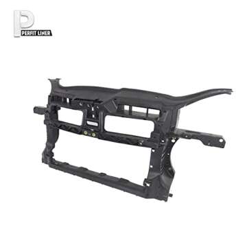 Perfit Liner Front Radiator Support Assembly Black Plastic Compatible With 2006-2010 VOLKSWAGEN Jetta 2.5L Engine VW1225128 1K0805588F