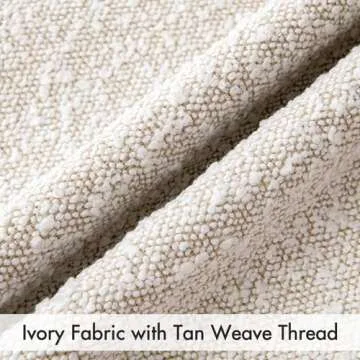 Woaboy Pack of 1 Decorative Throw Pillow Cover Pillowcase Textured Boucle Square Sofa Couch Pillow Home Decor for Living Room Woven Modern Cushion Case 20 x 20 Inch Ivory