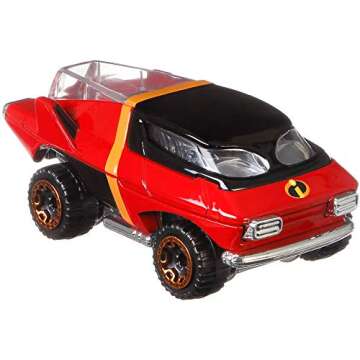 Hot Wheels Pixar Toy Character Car 6-Pack in 1:64 Scale, Collectible Set of Fan-Favorites from Mattel Disney and Pixar Movies