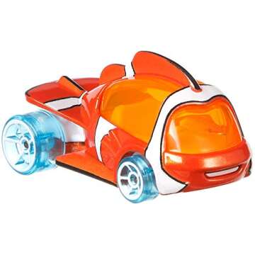 Hot Wheels Pixar Toy Character Car 6-Pack in 1:64 Scale, Collectible Set of Fan-Favorites from Mattel Disney and Pixar Movies