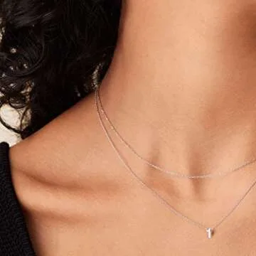 LOXUAKAM Dainty Tiny Number 9 Pendant Necklace, Silver Dainty Small Birthday Necklace for Women