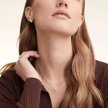 LOXUAKAM Dainty Tiny Number 9 Pendant Necklace, Silver Dainty Small Birthday Necklace for Women